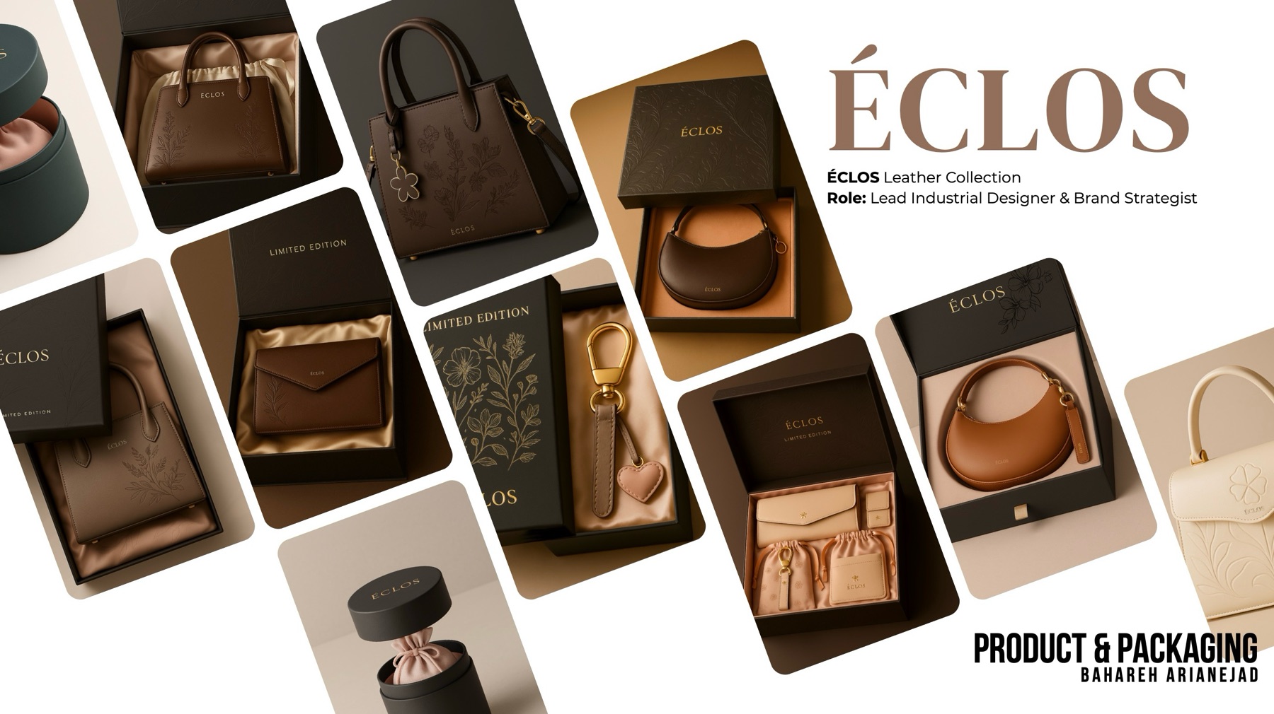 The collection board · handbags, wallets, crescent bags, keyring, boxes