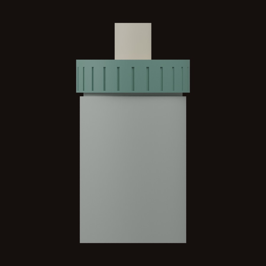 Front · the knurled collar on the vessel
