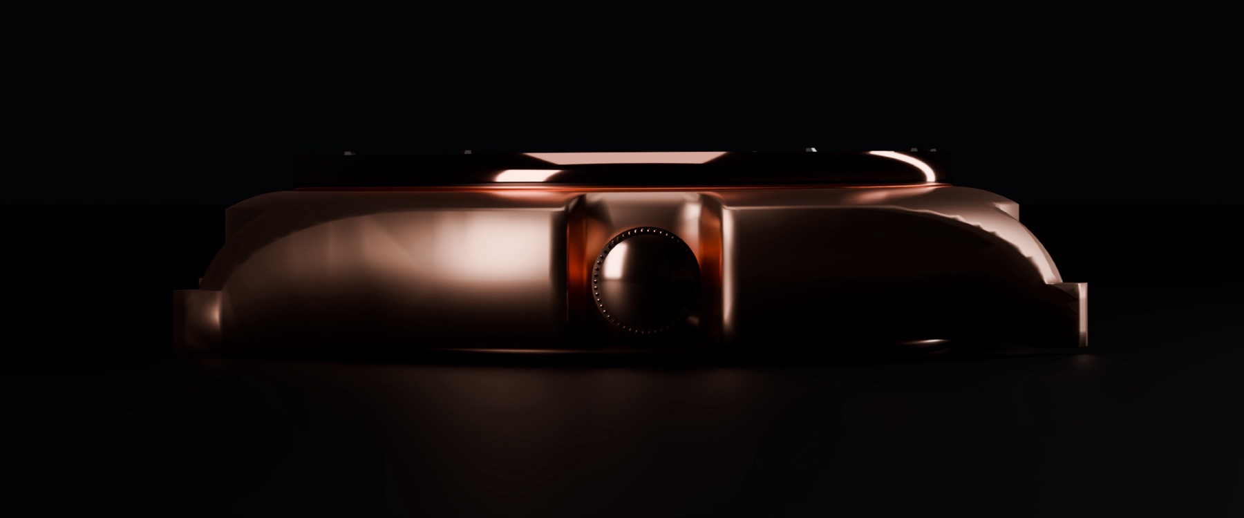 Side: crown on the stem axis