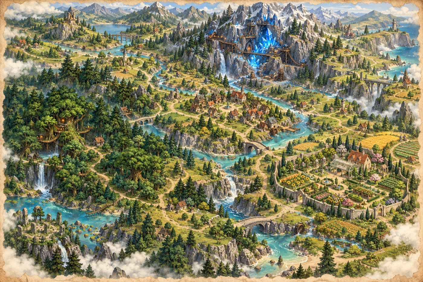 The valley atlas · AI-generated illustration