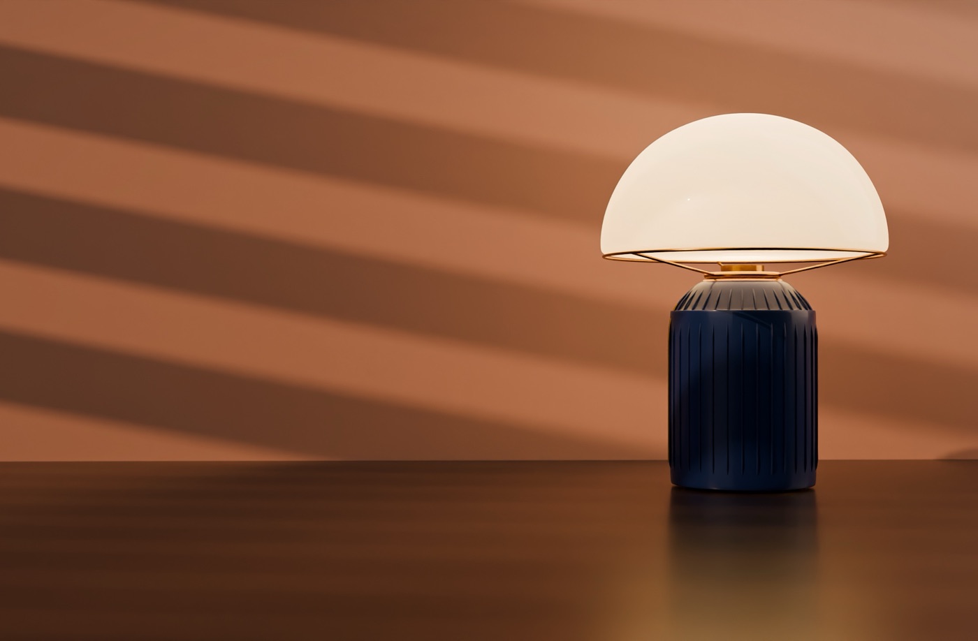 The cobalt lamp in evening light