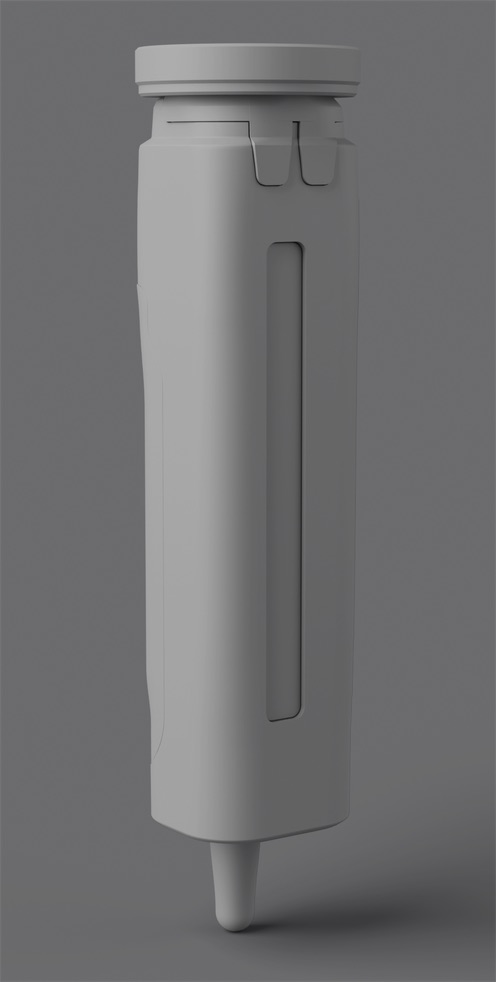 Bridge B1 short, grey clay: two short legs under the collar.