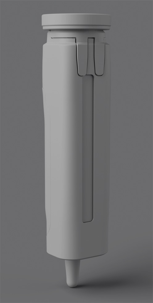 Bridge B2 long, grey clay: two longer legs with a central field.