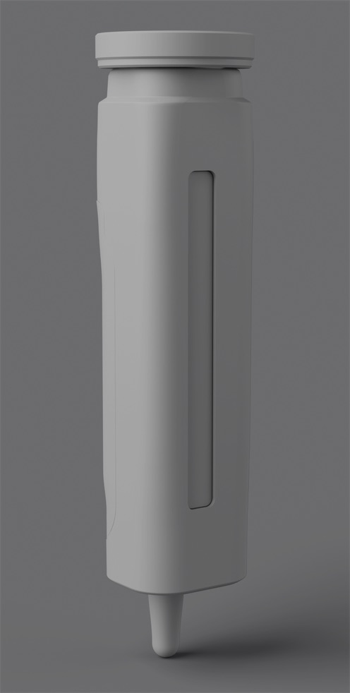 Base v02, grey clay: thinner 10 mm collar and corrected proportions.